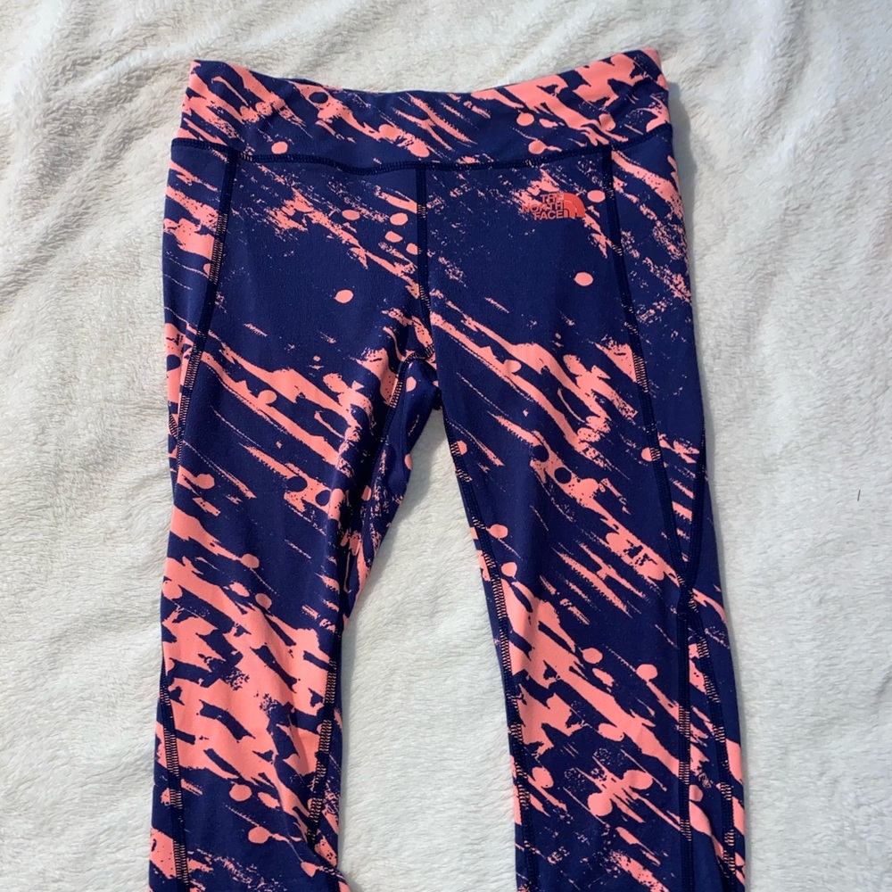 Neon north face leggings